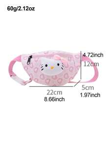 Sanrio 1pc Sanrio Character Cartoon Kids Waist Bag, Cute Preschool Backpack Cross-Body Bag For Boys And Girls