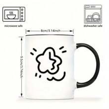 [Mok met ster en zon] 1 stuk creatieve en unieke keramische koffiekopjes, ideaal voor sap, melk, koffie - perfect verjaardags- en vakantiecadeau voor familie, cadeau voor hem, grappige mok, geschikt voor kantoormiddagthee, koffiekopje, geschikt voor thuisontbijt, melkkopje, beker voor koude dranken, mok, waterkopje, melktheekopje, bierkopje, herbruikbaar keramisch materiaal, ook geschikt voor creatieve feestcadeaus.