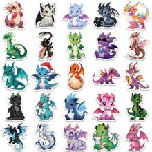 SCXXBSW 50pcs European Dragon Fun And Exquisite Cartoon Stickers Self Adhesive Skateboard Phone Cases Notebook Waterproof Stickers ﻿ - Multicolor - View 4