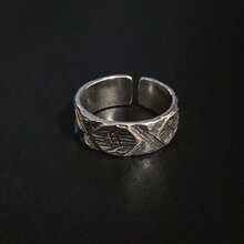 Anillo con diseño de runas vikingas al estilo retro, anillo casual personalizado para hombres