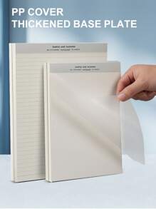 透明 PP 封面书写垫，70 张带横线和空白页的学习笔记本和大号便签，适合学校或办公室使用、学校用品、返校