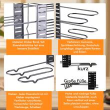 Pots And Pans Organiser, Expandable Pan Holder, Pan Stand With 8 Adjustable Dividers, Perfect For Kitchen Utensils, Pans, Pots And Lids, Black - Black - View 4