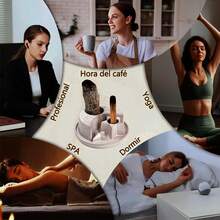 SHIXIONG Soporte para Palo Santo, Palo Santo Sticks, Cerámica Multiusos está puramente Hecho a Mano para Palos de Incienso Salvia para Quemar, Bandeja Recogedor Cenizas para Meditación - lugar - Ver 7