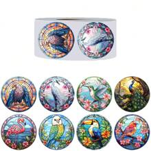 500 piezas/rollo Pegatinas lindas de pájaros, pegatinas impermeables - Calcomanías de vinilo impermeables para teléfonos, portátiles, cajas de regalo, botellas de agua ¡y talla grande!
