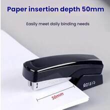 [1 pieza engrapadora + 1 caja de grapas] [3 piezas engrapadora + 3 cajas de grapas] Engrapadora de color aleatorio 12#, suministros de oficina multifuncionales, engrapadora manual resistente para estudiantes, para la temporada de vuelta a clases. [1 caja/1000 piezas de grapas] Compatible con el tamaño 24/6, 26/6