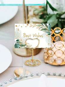 1/12/24 Pcs Heart Shape Table Number Holders, Place Card Holders, Wire Picture Holders, Small Table Card Holders,Photo Picture Holders For Centerpieces, Wedding Reception, Birthday Anniversary Party Decoration