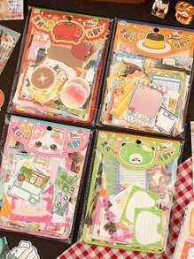 200 件多功能便签套装，涂鸦风格心情系列，复古美学，适合 DIY 剪贴簿、学校用品、返校