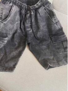 CARGO Bermuda Jeans - màu đen - Xem 2