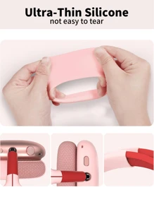 Case Cover Compatible With Air Pods Max Headphones,Ear Pad Case Cover/Ear Cups Cover/Headband Cover Compatible With Air Pods Max,Accessories Silicone Protector Compatible With Apple Air Pods Max. - 彩色 - 查看 4