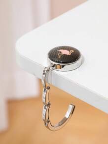 1 pieza Colgador de cartera para mujer - Colgador de bolso plegable, estilo retro, material de metal, patrón de cielo estrellado de noche, accesorio de moda/moda para mujer, elegante y portátil