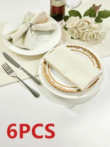 Modern Solid Color Wrinkle-Resistant Washable Cloth Napkins, Suitable For Wedding, Party, Banquet, Home Dining Table Decor, Daily Home Decoration - Multicolor - View 18