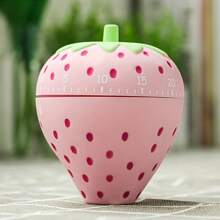 Mechanical Kitchen Timer Cute Strawberry Countdown Timer 60 Minute Cooking Timer Reminder For Home - Pink - View 2