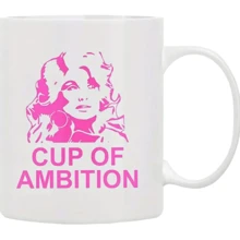 Taza de café de cerámica con diseño de Dama de Rosa, reutilizable, de uso múltiple, con tema de cumpleaños de adultos