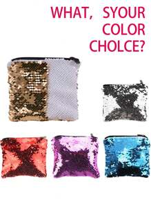 1pc Custom Change Bag Small Bag Personalized Sequin Bag Custom Photo Change Bag-Magic Double-Sided Home Decoration Personalized Gift Anniversary Decoration Home Decoration Fashion Bag For Women Wallet Mini Wallet Purse Wallet Coin Wallet