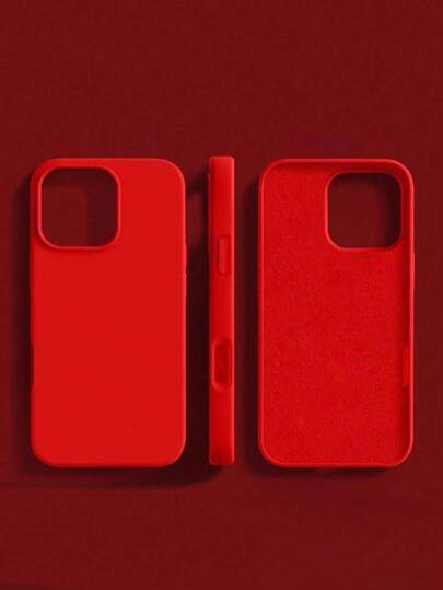 2mm Thickened Smooth Silk Liquid Silicone Case, Slim Soft Microfiber Lined Shockproof Phone Case Compatible With APPLE 16/15/14/13 Pro Max X XR, Galaxy S25/S24/S23 Ultra Plus Hua Wei, Xiao Mi, Redmi Note, OPPO, Vivo, Honor Waterproof Anti-Fall Scratch Resistant