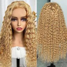 30 Inch 13x6 Honey Blonde Hd Lace Front Wig Human Hair 200 Density Deep Wave Lace Front Wig Honey Blonde Wig Human Hair Pre Plucked With Baby Hair HD Wet And Wavy Lace Front Wigs Human Hair - S27 - 查看 4