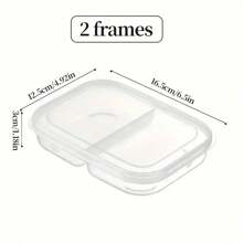 4pcs 2 Cell Food Storage Container With Soft Seal Lid - Reusable, Leak-Proof Refrigerator Organizer For Meat, Vegetables And Fruit - Perfect For Kitchen And Outdoor Picnics