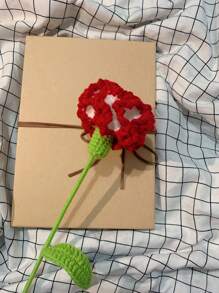 2pcs,Handmade Crochet Flowers For Her, Knitted Lily/Tulip Yarn Flowers, Mother's Day Gift, Gift For Grandma, Anniversary Gift For Wife Gifts Birthday Graduation