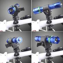 Bicycle Flashlight Mount - Universal Bike Light Holder For Mountain, Road, And Commuter Bikes – 360° Rotatable Front Light Bracket With Secure Clamp – Adjustable Bike Accessory For Handlebars, Easy Installation - Multicolor - View 6