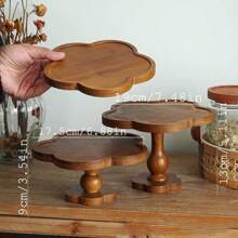 1 buc. Tavă din lemn cu dantelă vintage franceză, tavă înaltă, poate fi plasată pentru aromaterapie, decorațiune interioară Advanced Sense, organizator de depozitare pentru călătorii, înapoi la școală - Multicolor - Vizualizare 4