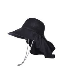 1 Stück Damen Sonnenhut mit Großem Schirm, Sommer Outdoor Hut mit breiter Krempe zum Sonnenschutz - Fischerhut - Übersicht 10