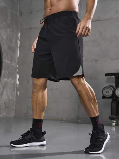 男士夏季轻薄宽松短裤速干休闲沙滩中长裤时尚透气