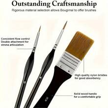 32 Nylon Brush Sets-Round, Hazelnut-Shaped, Flat, Fan-Shaped, Angular And Detailed Brushes, Suitable For Acrylic, Oil Painting And Watercolor Painting-Ideal For Painters And Beginners.,Back To School,School Supplies