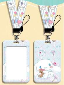 Sanrio 1 pièce Porte-carte de bus/d'identité de dessin animé Sanrio, étui pour carte d'étudiant de campus Sanrio, portefeuille de carte bancaire, couverture de protection pour carte d'accès au métro