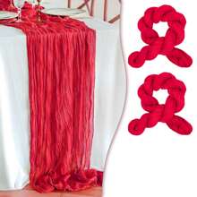 2 peças de toalha de mesa transparente estampada com queijo boho, 35 polegadas (88,9 cm) e 118 polegadas (300 cm) de tecido longo para queijo para chá de bebê, casamento, noiva, aniversário, decoração de festa