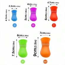 Set da 4 pezzi Scarpe anti-pioggia per cani e gatti di piccola taglia, antiscivolo, impermeabili, stivali di gomma per uso esterno, accessori per animali domestici