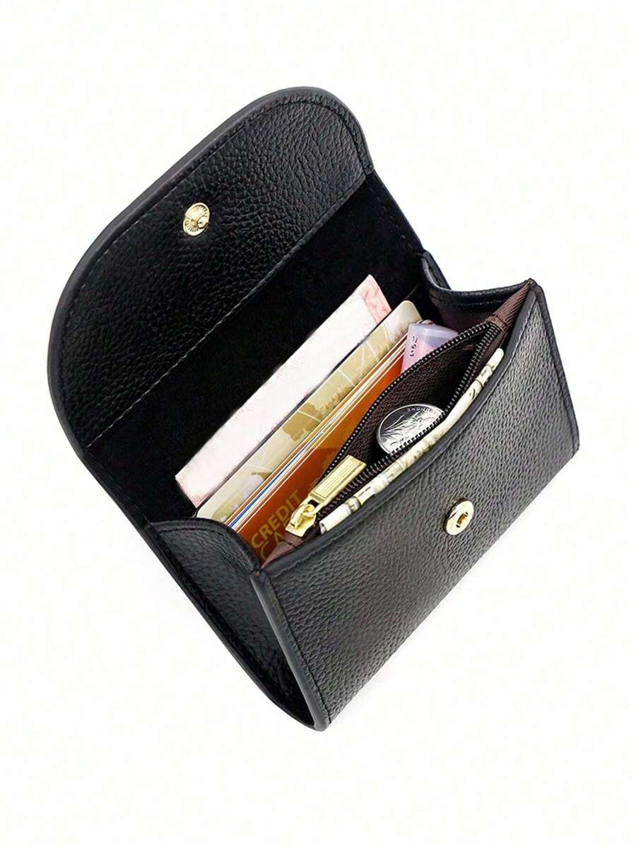 简约零钱包便携式零钱包采用柔软皮革纹理大容量多功能钱包卡包女士钱包迷你钱包钱包小钱包 - 彩色 - 查看 1