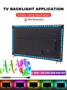 Artículo de decoración del hogar Luz de cadena LED de 10 m / 33 pies con control de aplicación inteligente, para el Día de la Madre, Eid al-Adha, alimentado por USB 5V, tira de luz flexible de LED RGB que cambia de color con sincronización de música, utilizado para iluminación trasera de TV