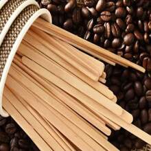 20/30/50/80/100/200 pezzi Mescolatori di caffè in legno da 18cm/14cm, confezionati singolarmente, puliti e igienici, adatti per mescolare caffè, espresso, tequila, cioccolata calda e tè, perfetti per caffetterie e per il rientro a scuola