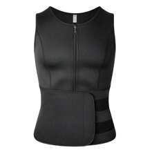 Men Neoprene Waist Trainer Sauna Suit Shirt Gym & Exercise Compression Vest Sweat-Boosting Workout Tank Top Trimmer Body Shaper