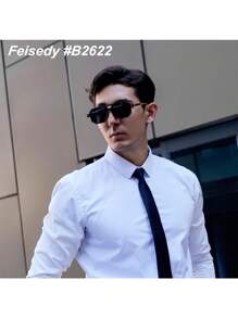 Vintage Square 70s Flat Aviator Glasses Women Men ,Classic Retro Stylish Frame Glasses ,Summer Beach Glasses  CK2622 - 001 黑色鏡框 & 灰色鏡片 - 查看 3