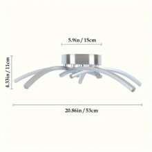 5 stuks moderne minimalistische vormen LED-plafondlamp, 3-kleuren verstelbaar, aluminium kruislijn creatieve lamp voor woonkamer, eetkamer, slaapkamer, balkon, gang