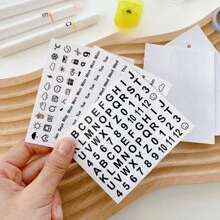 3 stuks/set Letter, Nummer, Maand, Dag, Weerpictogramstickers, Scrapbooking Decoratieve stickers voor planner, dagboek