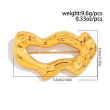 European & American Cross-Border Jewelry, Simple Geometric Lava Textured Round Ring Brooch, Collar Clip Clothing Accessory