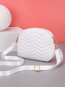Bolso de hombro y cruzado de moda nuevo para mujeres, adecuado para teléfono y maquillaje - Blanco - Ver 6
