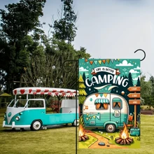 1 件露营者花园旗帜，12x18 英寸，双面设计，适用于农舍假日户外装饰、露台花园草坪装饰，无需电力，不含旗杆 - 彩色 - 查看 4