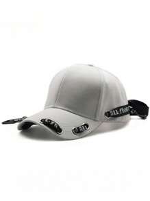 1 件时尚百搭长款飘带棒球帽，新款男女通用夏季休闲太阳帽，嘻哈风格