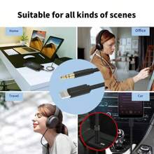 AUX Braided Audio Cable, Car Accessories Type-C/Lightning To 3.5mm Compatible With IPhone 14 13 12 11 Pro Max Plus, 3.5mm Plug Car Accessories - Multicolor - View 9