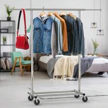 Simple Houseware Heavy Duty Clothing Garment Rack, 42 To 67 Inches Extensible Rod, Chrome - Matte Black - View 11