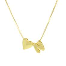 热销黄铜方晶锆石气球泡泡 26 个英文字母名字吊坠项链，时尚