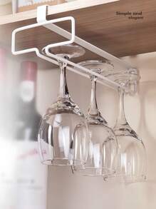 1 pieza Soporte colgante creativo para copas de vino, estante portavasos de metal para almacenamiento de copas sin necesidad de taladrar