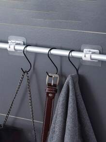 18PCS Curtain Rod Brackets No Drilling, Self Adhesive Curtain Rod Holders Nail Free Adjustable Curtain Rod Hooks Curtain Hangers For Bathroom Kitchen Bathroom Hotel,Curtain Rod Brackets No Drilling, Self Adhesive Curtain Rod Holders Nail Free Adjustable Curtain Rod Hooks Curtain Hangers For Bathroom Kitchen Bathroom Hotel