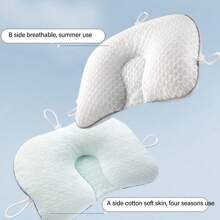Headrest U-Shaped Soft, Comfortable And Breathable Neck Pillow With Drawstring For Family Travel Car - White - View 5