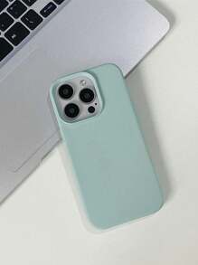 Minimalistyczne i eleganckie etui na telefon z teksturą Litchi w kolorze nieba, kompatybilne z iPhone'em 11/12/13/14/15/16/16 Pro Max, ochronna obudowa telefonu