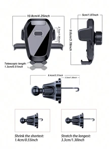 多功能汽车出风口手机支架，夹式安装