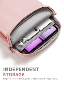 Tablet Sleeve Bag Carrying Case With Storage Pockets Fits New 11-Inch IPad Pro M4/IPad Air M2 2024, IPad Air 5/4 10.9, IPad Pro 11, IPad 10/9/8th 10.9/10.2, Tab S8/S9 11, Pink - 粉色 - 查看 5
